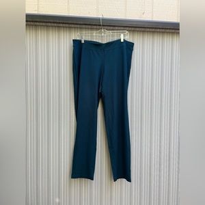 Teal jersey pants by Eileen Fisher